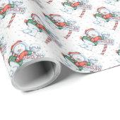 Sneeuwman op de Noordpool Cadeaupapier (Rol Hoek)