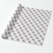 Sneeuwman op de Noordpool Cadeaupapier (Uitgerold)