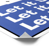 Sneeuwman op een zonnige winterdag. Christmas Poster (Hoek)