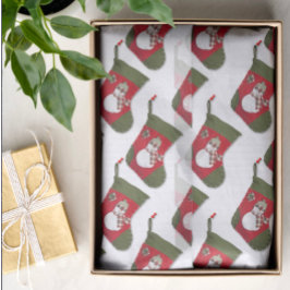 Sneeuwman op kerstkous tissuepapier