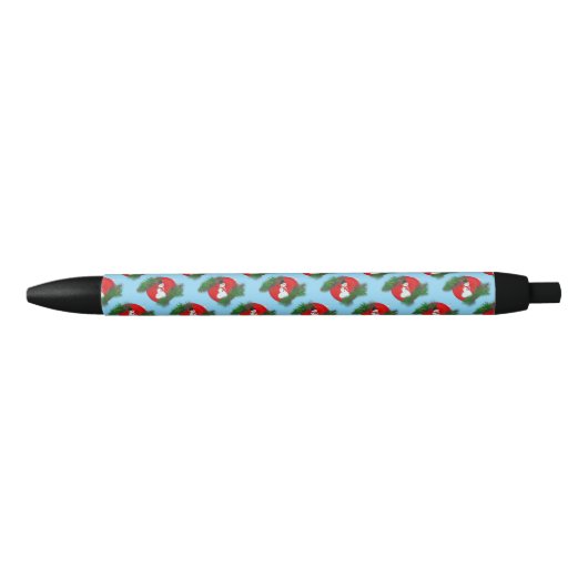Sneeuwman op ornament zwarte inkt pen (Voorkant)