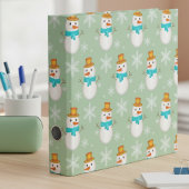 Sneeuwman Op Pepermuntgroen Cadeaupapier