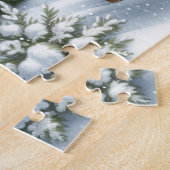 Sneeuwman op slee legpuzzel (Zijkant)