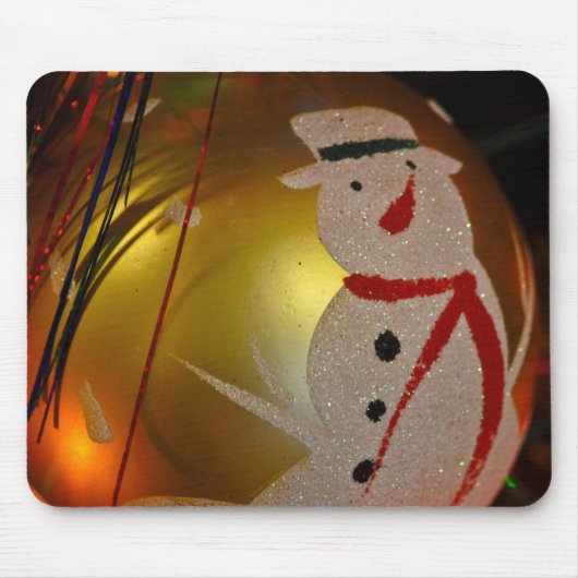 Sneeuwman Ornament met Vorst Muismat (Voorkant)