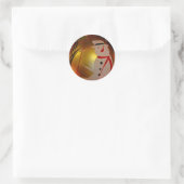 Sneeuwman Ornament met Vorst Ronde Sticker (Tas)