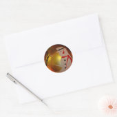 Sneeuwman Ornament met Vorst Ronde Sticker (Envelop)