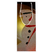 Sneeuwman Ornament met Vorst Wijn Cadeautas (Achterkant)