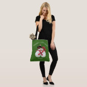 Sneeuwman Paar, Vrolijk Kerstfeest Tote Bag (Op model)