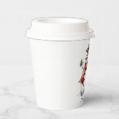 Sneeuwman papieren beker met deksel (Rechts)