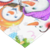Sneeuwman Party Kerst Tafelkleed (Gekanteld)
