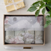 Sneeuwman Pastel Roze Winter Kerstmis Tissuepapier (Geschenk)