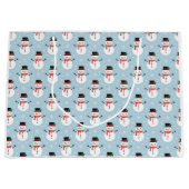 Sneeuwman patroon groot cadeauzakje (Voorkant)