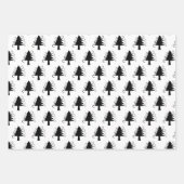 Sneeuwman Patterns Curly Trees Neutral Christmas Inpakpapier Vel (Voorkant 3)