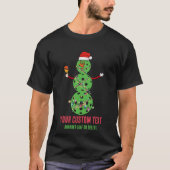 Sneeuwman Pickleball Karakter T-shirt (Voorkant)