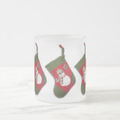 Sneeuwman Plaid Sjaal Kerstkous Matglas Koffiemok (Center)