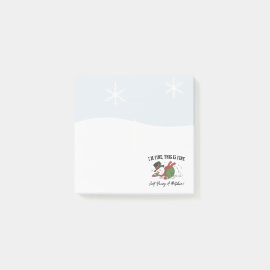 Sneeuwman Post-it-briefjes | Het gaat goed met me Post-it® Notes (Voorkant)