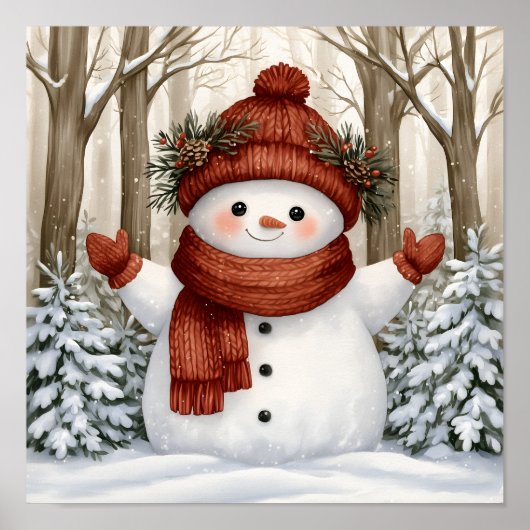 Sneeuwman Poster (Voorkant)