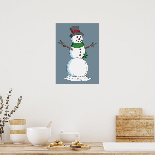 Sneeuwman Poster (Keuken)