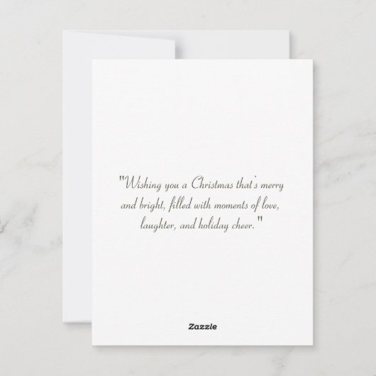 Sneeuwman Prettig Kerstfeest Eenvoudig Schattig Mo Feestdagenkaart (Achterkant)