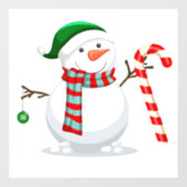 Sneeuwman Raamsticker (Vel)