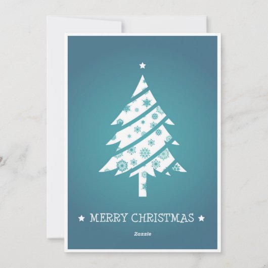 Sneeuwman & Rendier Feestdagenkaart (Achterkant)