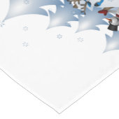 Sneeuwman rendieren wintervakantie Kerstmis Korte Tafelloper (Hoek)