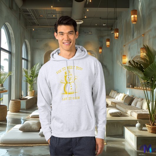  Sneeuwman - Retro Halftone Gold Hoodie