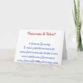 Sneeuwman & Robin Holiday Card Feestdagen Kaart (Achterkant)