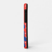 sneeuwman rode en witte stippen Case-Mate iPhone case (Achterkant/links)