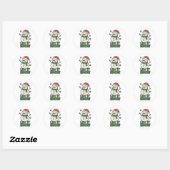 Sneeuwman Ronde Sticker (Vel)