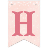  Sneeuwman Roze Winter 1e Verjaardag Vlaggetjes (Tweede vlag)