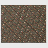 Sneeuwman Santa Rendier Jezus Liefde Feestelijk Cadeaupapier (Vlak)