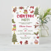 Sneeuwman Schattige kerstfeest Kaart (Staand voorkant)