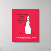 Sneeuwman Schattige Vrolijk Kerstfeest Gepersonali Canvas Afdruk (Voorkant)