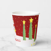 Sneeuwman Schattigee vakantiestijl Papieren Bekers (Achterkant)