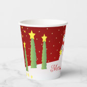 Sneeuwman Schattigee vakantiestijl Papieren Bekers (Voorkant)