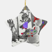 Sneeuwman schilderij Ornament (Voorkant)