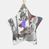 Sneeuwman schilderij Ornament (Links)