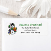 Sneeuwman Seizoenen Groeten Retouradres Labels (Insitu)