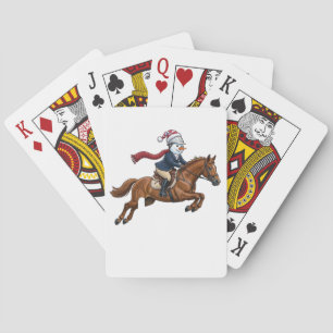 Sneeuwman Show Springen Kerst 2026 Vakantie Paarde Pokerkaarten