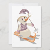Sneeuwman Skiën Kaart (Voorkant)