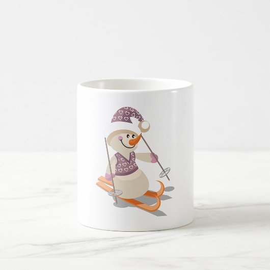Sneeuwman Skiën Koffiemok