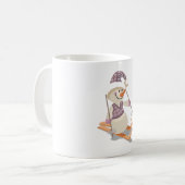 Sneeuwman Skiën Koffiemok (Voorkant links)