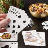 Sneeuwman Skiën Pokerkaarten (Insitu)