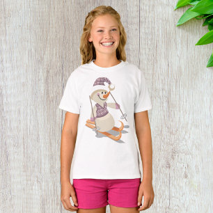 Sneeuwman Skiën T-shirt
