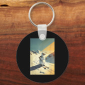 Sneeuwman skiet sleutelhanger (Voorkant)