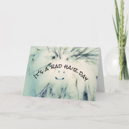 Sneeuwman slecht haar dag grappige smeltende sneeu kaart