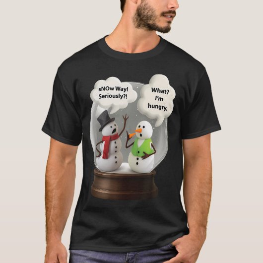 Sneeuwman Sneeuwbol T-shirt (Voorkant)