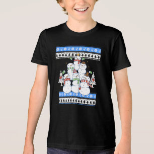 Sneeuwman - Sneeuwman Kerstboom Lelijke Kerst Tri-Blend Shirt