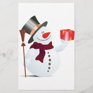 Sneeuwman / Sneeuwpop voor Kerstmis Briefpapier